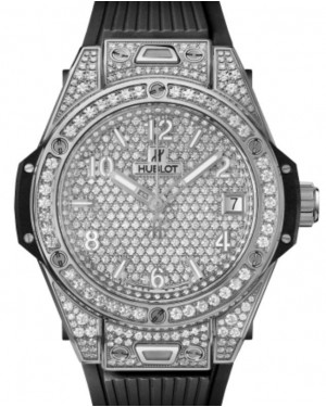 Hublot Big Bang 3-Hands One Click Steel Full Pave 39mm 465.SX.9010.RX.1604 - BRAND NEW