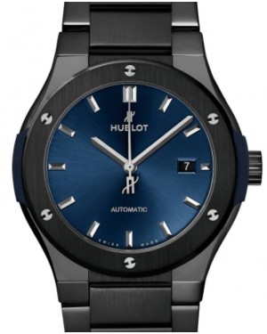Hublot Classic Fusion 3-Hands Ceramic Blue Bracelet 42mm 548.CM.7170.CM - BRAND NEW