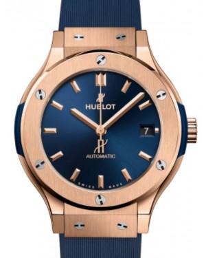 Hublot Classic Fusion 3-Hands King Gold Blue 38mm 565.OX.7180.RX - BRAND NEW