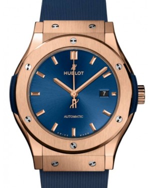 Hublot Classic Fusion 3-Hands King Gold Blue 42mm 542.OX.7180.RX - BRAND NEW