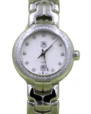 TAG Heuer Link Ladies WAT1414.BA0954 29mm Silver Guilloche Diamond Stainless Steel BRAND NEW