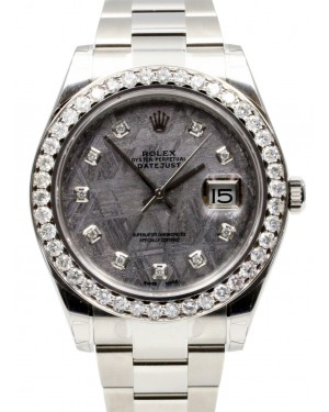 Rolex Datejust 41 Stainless Steel Meteorite Diamond Dial & Diamond Bezel Oyster Bracelet 126300 - BRAND NEW 