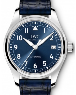 IWC Schaffhausen IW324008 Pilot's Watch Automatic 36 Blue Arabic Stainless Steel Blue Leather 36mm Automatic