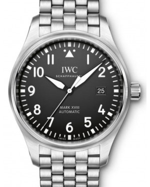 IWC Schaffhausen IW327011 Pilot's Watch Mark Xviii Black Arabic Stainless Steel 40mm Automatic