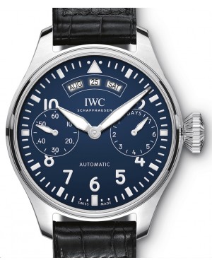 IWC Big Pilot’s Watch Annual Calendar Edition “150 Years” IW502708 Blue Arabic Stainless Steel Leather 46.2mm - BRAND NEW