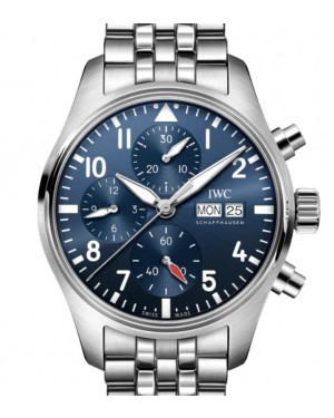 IWC Pilot's Watch Chronograph 41 Stainless Steel Blue Dial Bracelet IW388102