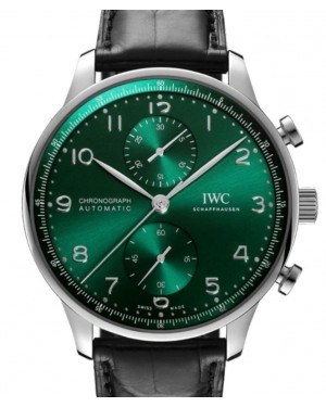 IWC Portugieser Chronograph Stainless Steel 41mm Green Dial IW371615