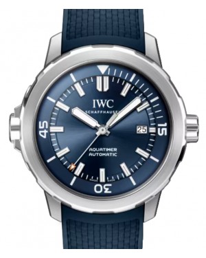 IWC Aquatimer Automatic Stainless Steel 42mm Blue Dial IW328801 Rubber Strap