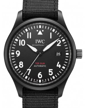IWC Pilot’s Watch Automatic TOP GUN Black Dial Ceramic Bezel & Textile Strap IW326901 - BRAND NEW