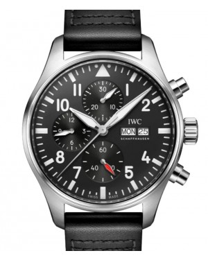IWC Pilot's Watch Chronograph Stainless Steel 43mm Black Dial IW378001