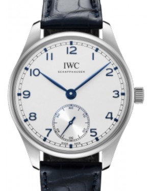 IWC Portugieser Automatic 40 Stainless Steel Silver Dial Leather Strap IW358304