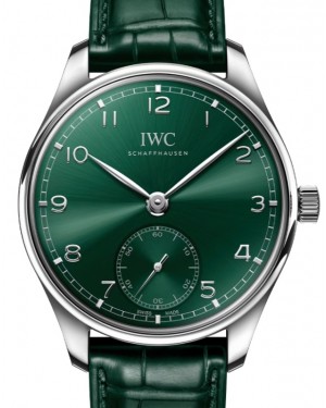IWC Portugieser Automatic 40 Stainless Steel Green Dial IW358310 - BRAND NEW