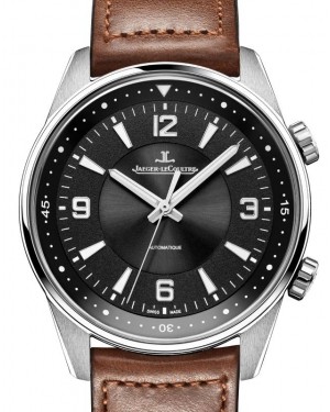 Jaeger-LeCoultre Polaris Automatic Stainless Steel 41mm Black Dial Leather Strap Q9008471 - BRAND NEW