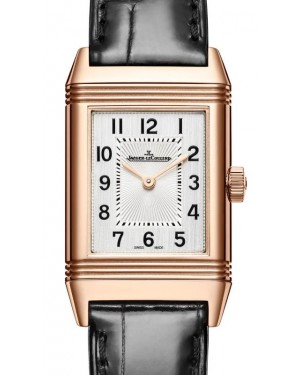 Jaeger-LeCoultre Reverso Classic Monoface Pink Rose Gold 35.78 x 21mm Silver Dial Leather Strap Q2602540 - BRAND NEW