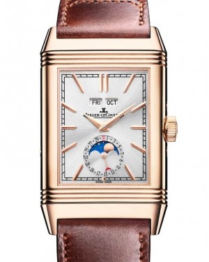 Jaeger-LeCoultre Reverso Tribute Duoface Calendar Pink Rose Gold 49.4 x 29.9mm Silver & Grey Dial Q3912530 - BRAND NEW