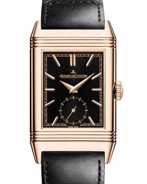 Jaeger-LeCoultre Reverso Tribute Monoface Small Seconds Pink Rose Gold 45.6 x 27.4mm Black Dial Q713257J - BRAND NEW