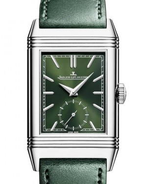 Jaeger-LeCoultre Reverso Tribute Monoface Small Seconds Stainless Steel 45.6 x 27.4mm Green Dial Q397843J - BRAND NEW