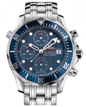 Omega Seamaster Diver 300m Co-Axial Chronograph Stainless Steel Blue 41.5mm Dial Bezel & Bracelet 2225.80.00 - BRAND NEW  