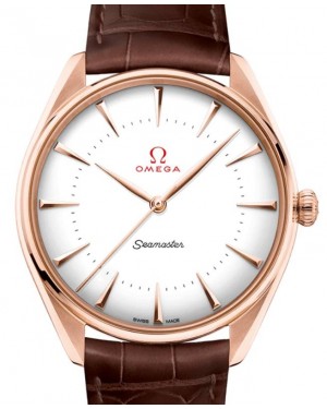 Omega Seamaster Olympic Official Timekeeper 39.5mm Sedna Gold White Dial Leather Strap 522.53.40.20.04.003