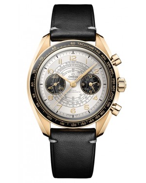 Omega Speedmaster Two Counters Chronoscope "Paris 2024" 43mm Moonshine Gold Silver Dial 522.62.43.51.02.001