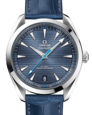 Omega Seamaster Aqua Terra 150M Co-Axial Master Chronometer 41mm Stainless Steel Blue Dial Alligator Leather Strap 41mm 220.13.41.21.03.002 - BRAND NEW