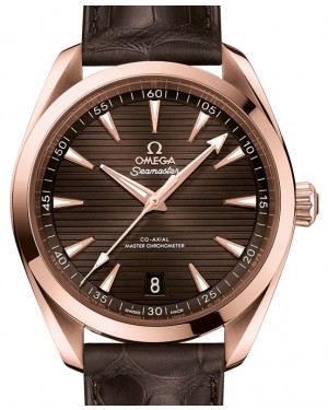 Omega Seamaster Aqua Terra 150M Sedna™ Gold Brown Dial & Leather Strap 41mm 220.53.41.21.13.001 - BRAND NEW