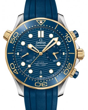 Omega Seamaster Diver 300M 44mm Steel/Yellow Gold Blue Dial Rubber Strap 210.22.44.51.03.001