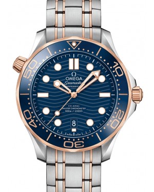 Omega Seamaster Diver 300M 42mm Steel/Sedna™ Gold Blue Dial Bracelet 210.20.42.20.03.002