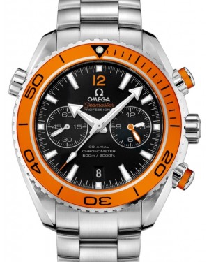 Omega Seamaster Planet Ocean 600M Co-Axial Chronometer Chronograph 45.5mm Stainless Steel Ceramic Bezel Black Dial Steel Bracelet 232.30.46.51.01.002 - BRAND NEW