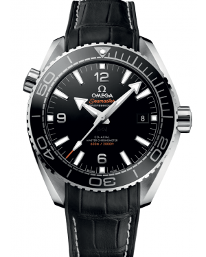 Omega Seamaster Planet Ocean 600M 43.5mm Steel  Black Dial & Bezel Leather Strap 215.33.44.21.01.001