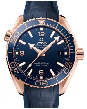 Omega Seamaster Planet Ocean 600M 43.5mm Sedna Gold Blue Dial 215.63.44.21.03.001