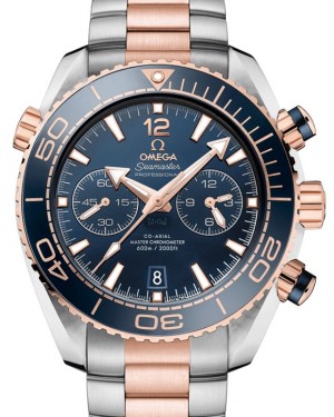 Omega Seamaster Planet Ocean 600M Chronograph 45.5mm Steel/Sedna Gold Blue Dial Bracelet 215.20.46.51.03.001