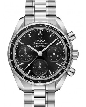 Omega Speedmaster 38 Co‑Axial Chronograph Stainless Steel Black Dial 324.30.38.50.01.001 - BRAND NEW