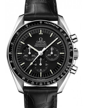 Omega Speedmaster Moonwatch Professional Chronograph 42mm Stainless Steel Black Dial Leather Strap 311.33.42.30.01.001 - BRAND NEW