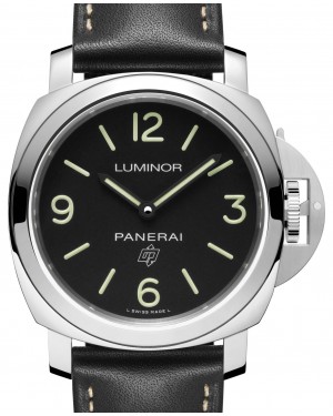 Panerai Luminor Base Logo Stainless Steel 44mm Black Dial Leather Strap PAM00773 - BRAND NEW