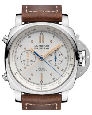 Panerai Luminor Yachts Challenge Stainless Steel 44mm White Dial Leather Strap PAM00654 - BRAND NEW