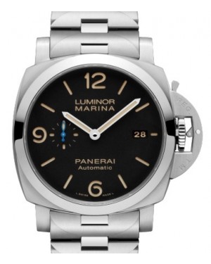 Panerai Luminor Marina Stainless Steel 44mm Black Dial Steel Bracelet PAM00723 - BRAND NEW