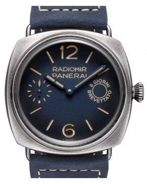 Panerai Radiomir Otto Giorni Stainless Steel 45 Blue Dial PAM01348 - BRAND NEW