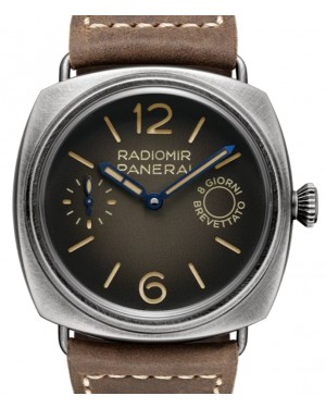 Panerai Radiomir Otto Giorni Stainless Steel 45mm Brown Dial PAM01347 - BRAND NEW