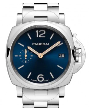 Panerai Luminor Due Piccolo Due Stainless Steel 38mm Blue Dial PAM01123 - BRAND NEW