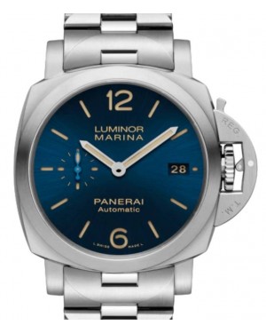 Panerai Luminor Marina Stainless Steel 42mm Blue Dial Steel Bracelet PAM01028 - BRAND NEW