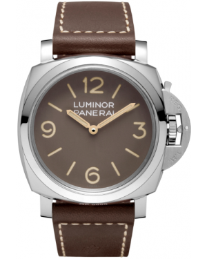 Panerai Luminor 1950 3 Days Acciaio Stainless Steel 47mm Brown Dial Leather Strap 3 Days PAM00663 - BRAND NEW