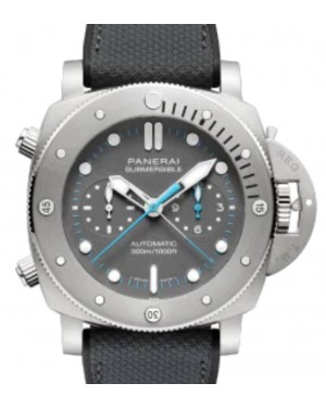 Panerai Submersible Chrono Flyback Jimmy Chin Edition Titanium 47mm Grey Dial Textile Fabric Rubber Strap PAM01207 - BRAND NEW