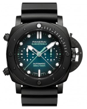 Panerai Submersible Chrono Guillaume Nery Edition Titanium 47mm Blue Dial Rubber Strap PAM00983 - BRAND NEW