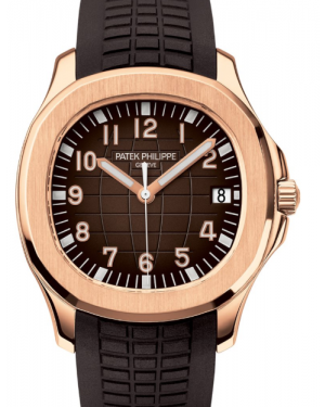 Patek Philippe Aquanaut Date Sweep Seconds Rose Gold Brown Dial 5167R-001 - PRE-OWNED