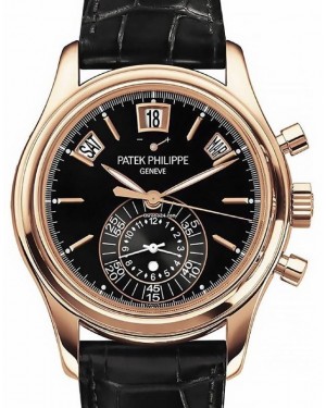 Patek Philippe Complications Annual Calendar Flyback Chronograph Rose Gold 43.25mm Black Dial 5960R - BRAND NEW