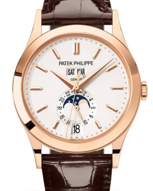 Patek Philippe Complications Annual Calendar Moon Phases Rose Gold Silver Dial 5396R-011 - BRAND NEW