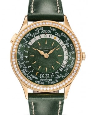 Patek Philippe Complications World Time Rose Gold Olive Green Dial 7130R-014 - BRAND NEW