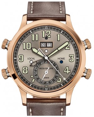 Patek Philippe Grand Complications Alarm Travel Time Rose Gold Gray Dial 5520RG-001