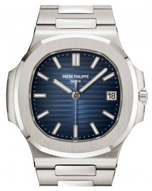 Patek Philippe Nautilus Date Sweep Seconds White Gold Black Blue Dial 5811/1G-001 - BRAND NEW